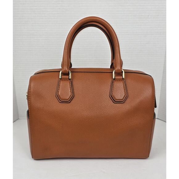 Michael Kors Orange Leather Studio Mercer Medium Satchel Crossbody - Picture 2 of 7